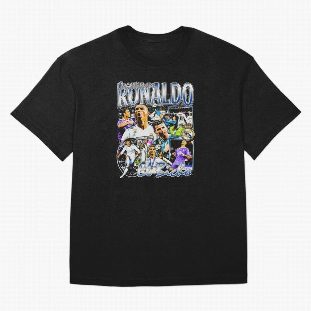Cristiano Ronaldo El Bicho Oversized T-Shirt Carry National Pride through FIFA World Cup 2026 Group Stage Connected to CR7, Argentina Energy, Retro Football Energy, Iconic Rivalries, Trophy Chase Drama and Stadium Atmosphere; Perfect for Supporters