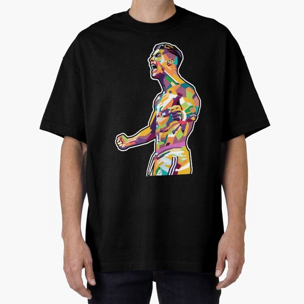 Cr7 Pop Art Oversized T-Shirt Celebrate Unforgettable Nights in Match Day Hype around FIFA World Cup 2026 Group Stage, Haaland, Spain, Global Supporter Spirit, Legendary Goals, National Colors and Tournament Celebration; Perfect for People Who Love