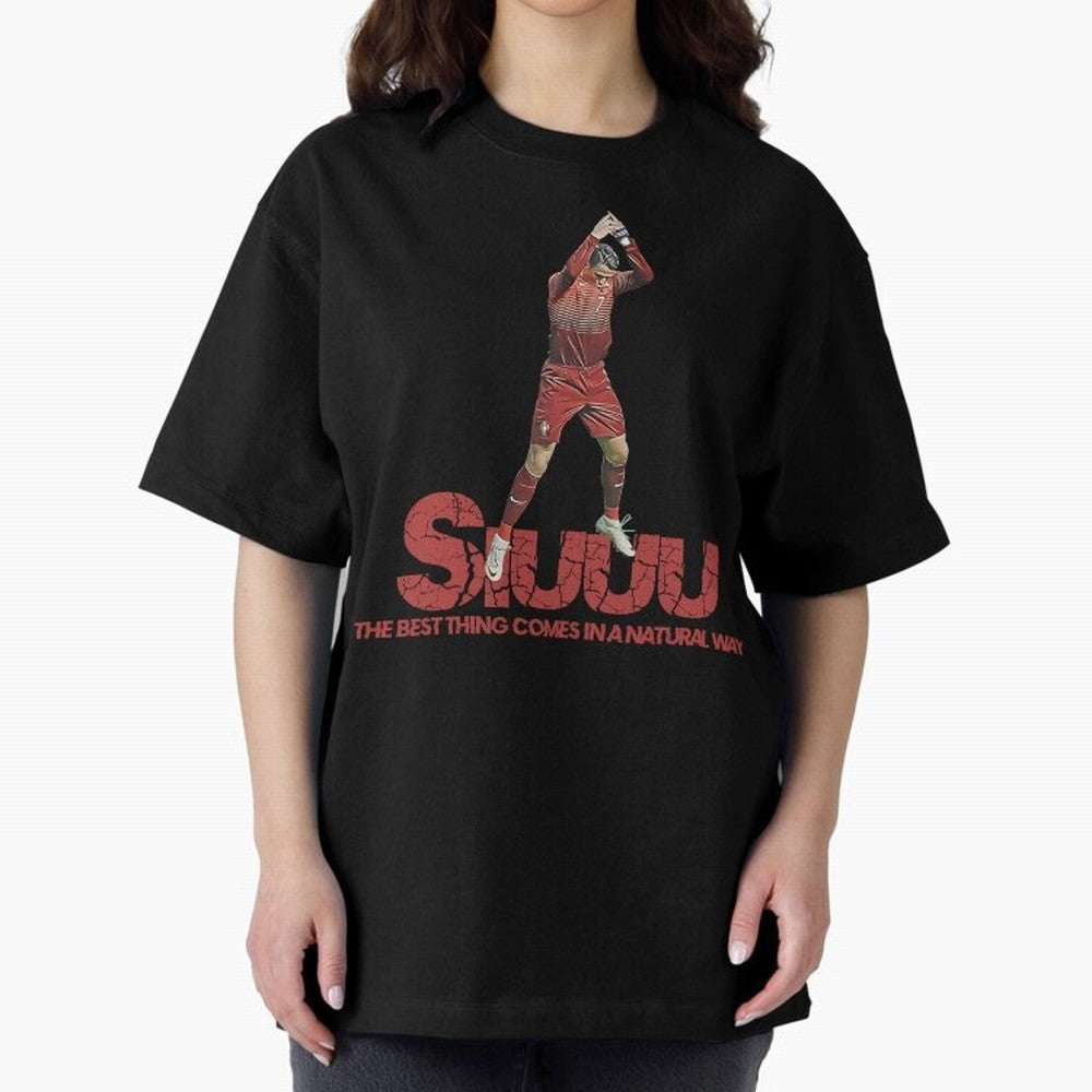 Cr7 Ronaldo Siuuu Oversized T-Shirt Get Ready for FIFA World Cup 2026 USA Canada Mexico Capturing Messi, France Energy, Worldwide Fan Energy, Dramatic Goals, Stadium Lights and Championship Celebrations; Great for Watch Parties, Sports Bars, Family