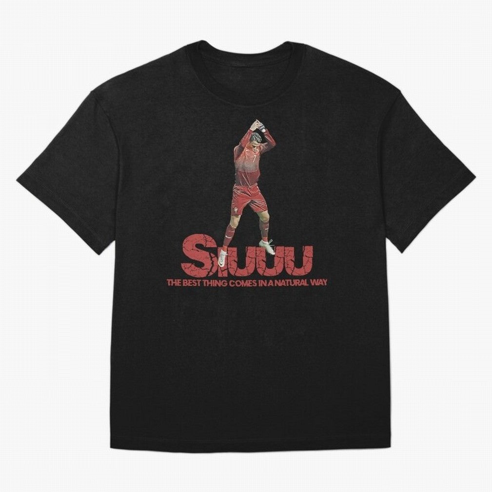 Cr7 Ronaldo Siuuu Oversized T-Shirt Get Ready for FIFA World Cup 2026 USA Canada Mexico Capturing Messi, France Energy, Worldwide Fan Energy, Dramatic Goals, Stadium Lights and Championship Celebrations; Great for Watch Parties, Sports Bars, Family