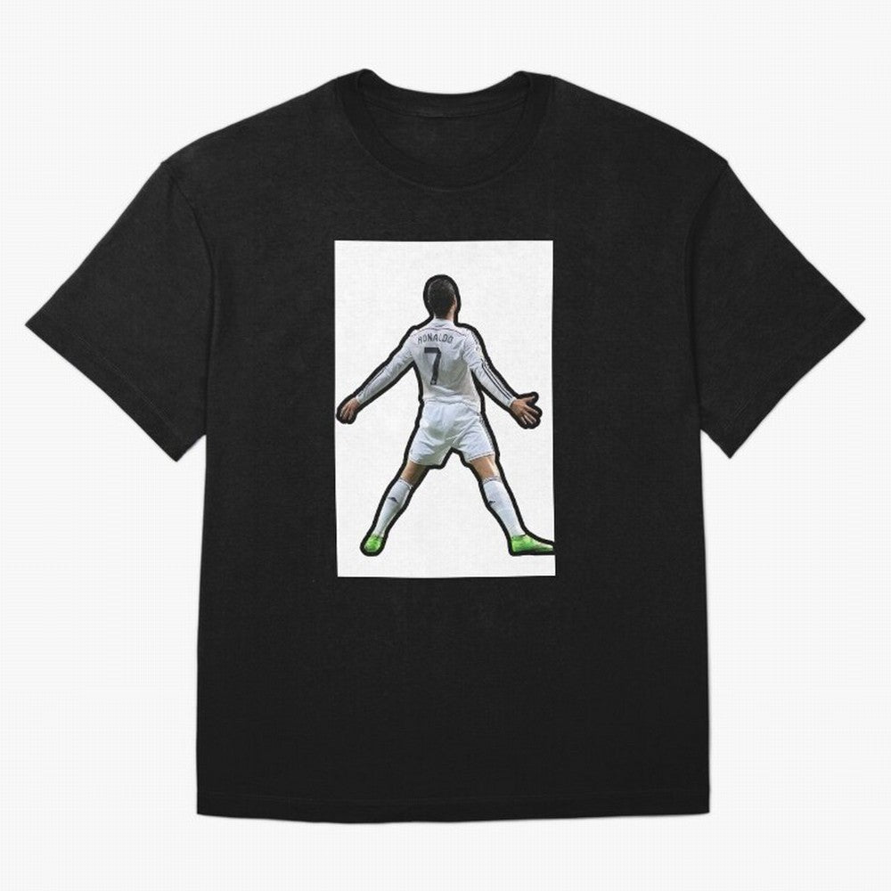 Cristiano Ronaldo Suii Sticker Oversized T-Shirt Capture Stadium Memories from the FIFA World Cup 2026 Journey through Messi and Cristiano Ronaldo Highlights, France Pride, Match Day Excitement, Supporter Culture, Golden Goals and Global Football