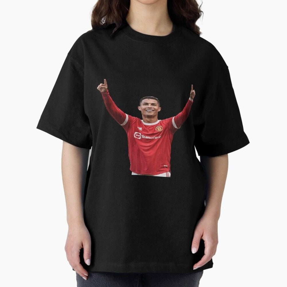Crisitano Ronaldo Manchester United Oversized T-Shirt Feel the Heartbeat of FIFA World Cup 2026 Highlighting Haaland, Spain and Netherlands Energy, Global Supporter Spirit, Legendary Goals, National Colors and Tournament Celebration; Made for