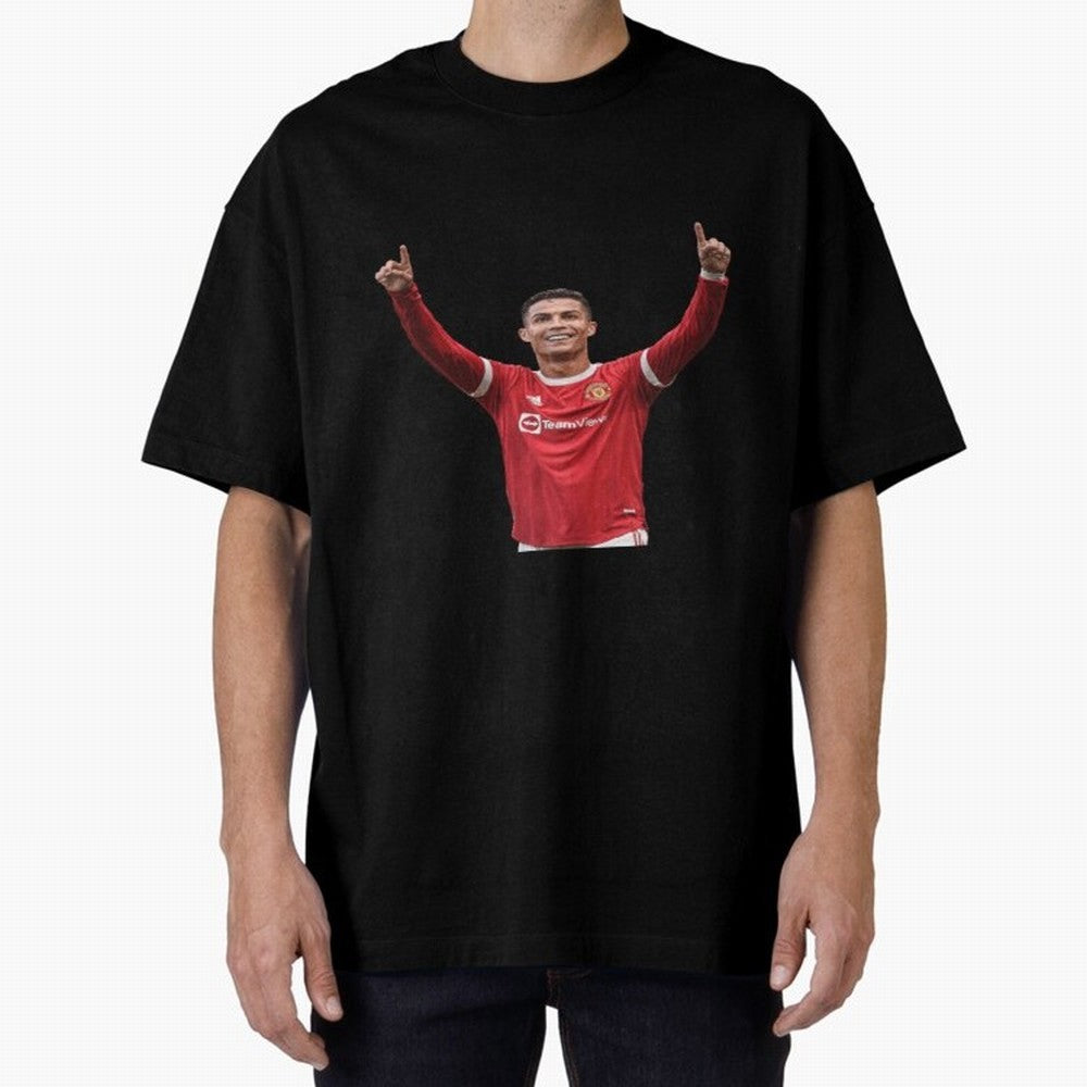 Crisitano Ronaldo Manchester United Oversized T-Shirt Feel the Heartbeat of FIFA World Cup 2026 Highlighting Haaland, Spain and Netherlands Energy, Global Supporter Spirit, Legendary Goals, National Colors and Tournament Celebration; Made for