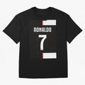 Ronaldo 7 Juventus 19-20 Retro Jersey Oversized T-Shirt Build FIFA World Cup 2026 Highlighting Haaland, France Energy, Sports Nostalgia, International Competition, Famous Players and Unforgettable Victories; Ideal for Passionate Fans Who Love