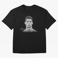 Cristiano Ronaldo T-Shirt Big Face Young Ronaldo - Black and White Oversized T-Shirt Show Match Day Excitement for the FIFA World Cup 2026 Journey through Messi, Neymar and Mbappe Highlights, France and Portugal Pride, Fan Favorite Moments,