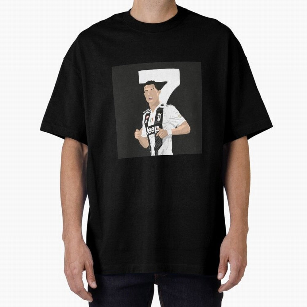 Cristiano Ronaldo Oversized T-Shirt Celebrate Fan Culture around FIFA World Cup 2026 Group Stage for Fans of Mbappe and Portugal, Spain and Germany, Bringing Tournament Hype, Historic Matchups, Family Viewing Parties and Global Sports Pride;