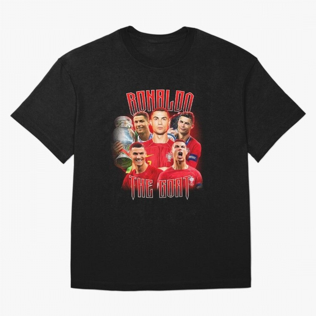 Cristiano Ronaldo The Goat Bootleg Oversized T-Shirt Live the Energy of FIFA World Cup 2026 Spirit, with Portugal, Spain and Germany, CR7, Soccer Culture, Superstar Moments, National Team Dreams and Competitive Fire; Perfect for Fans, Collectors,