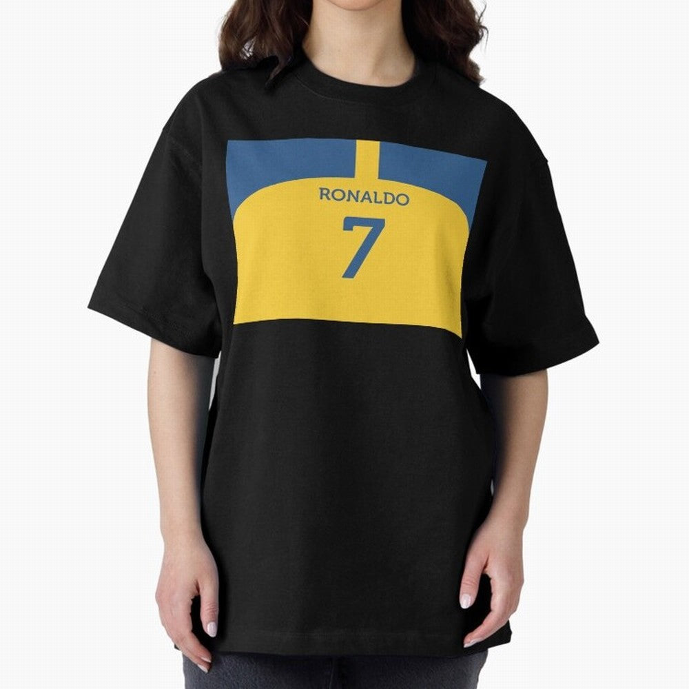 Cristiano Ronaldo Al Nassr Fc Oversized T-Shirt Share the Excitement of FIFA World Cup 2026 USA Canada Mexico for Fans of Cristiano Ronaldo and Portugal, Spain and Germany, Bringing Game Day Rituals, Football Legends, Country Pride and the Road to