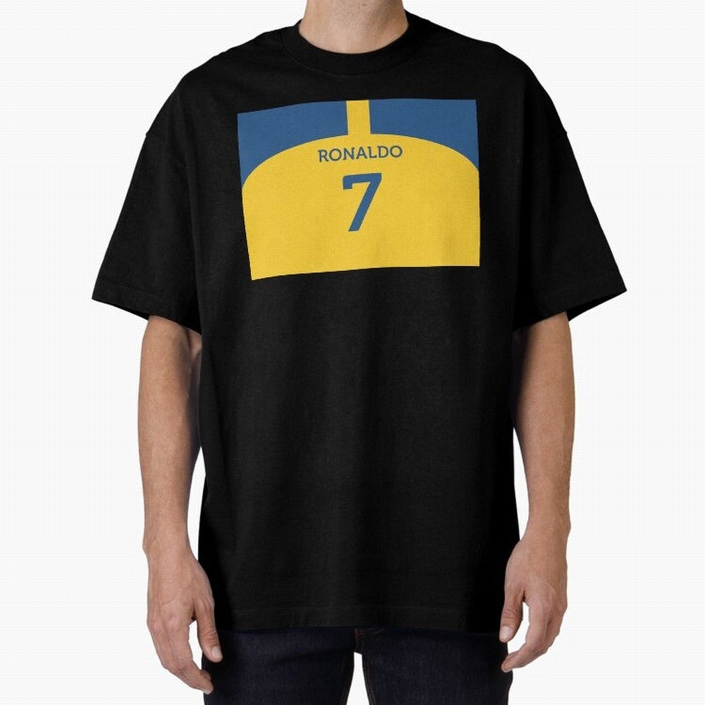 Cristiano Ronaldo Al Nassr Fc Oversized T-Shirt Share the Excitement of FIFA World Cup 2026 USA Canada Mexico for Fans of Cristiano Ronaldo and Portugal, Spain and Germany, Bringing Game Day Rituals, Football Legends, Country Pride and the Road to