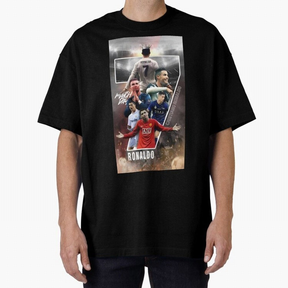 Cr7 wallpaper Oversized T-Shirt Show Your Love for FIFA World Cup 2026 USA Canada Mexico Spirit, Highlighting Spain, Messi, CR7 and Mbappe, Stadium Chants, National Pride, Trophy Dreams and Unforgettable Football Memories; Ideal for Passionate Fans