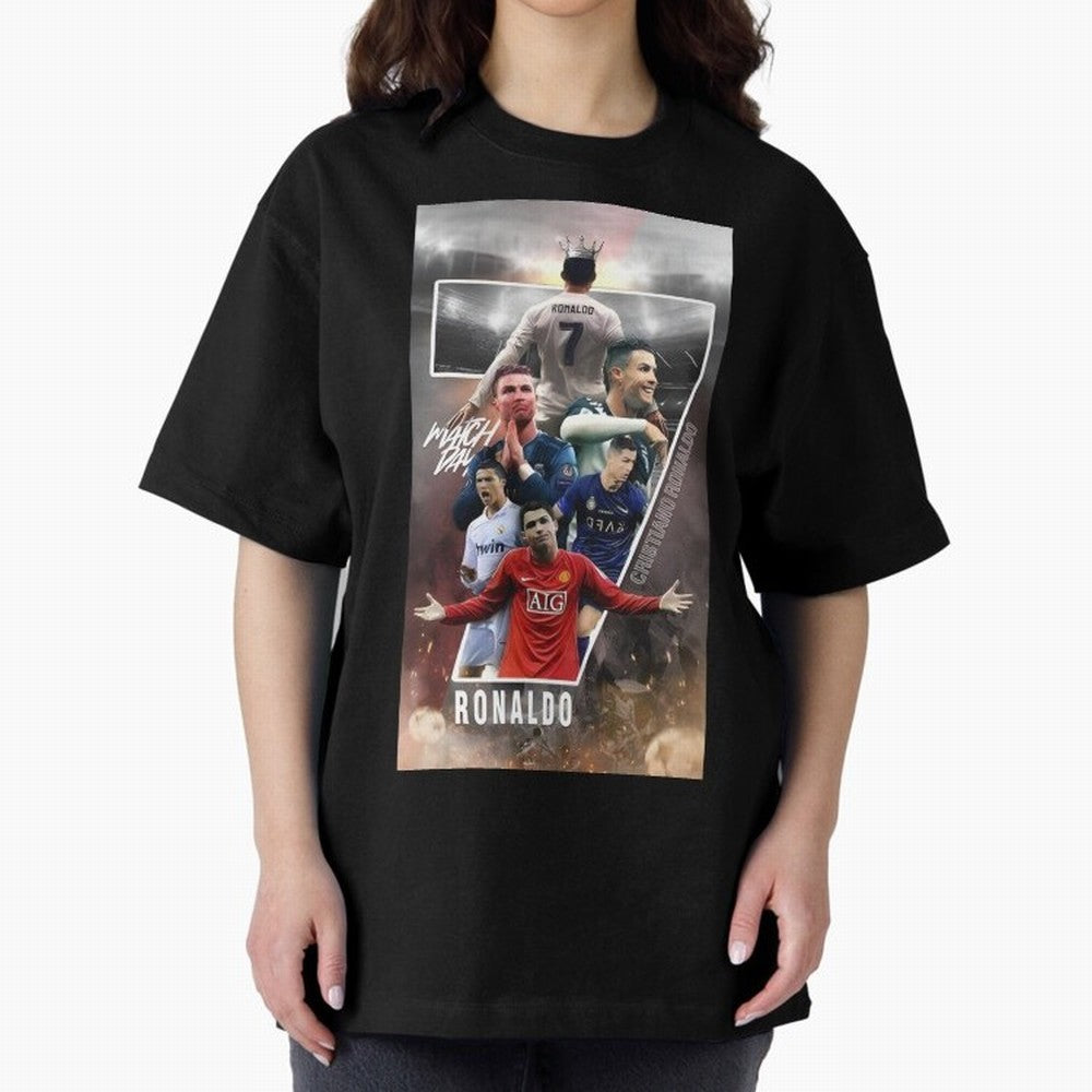 Cr7 wallpaper Oversized T-Shirt Show Your Love for FIFA World Cup 2026 USA Canada Mexico Spirit, Highlighting Spain, Messi, CR7 and Mbappe, Stadium Chants, National Pride, Trophy Dreams and Unforgettable Football Memories; Ideal for Passionate Fans