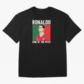 Ronaldo: King Of The Pitch Oversized T-Shirt Carry Global Football Passion for FIFA World Cup 2026 USA Canada Mexico, Made for Haaland and Mbappe, Brazil, Portugal and Argentina, Soccer Culture, Superstar Moments, National Team Dreams and