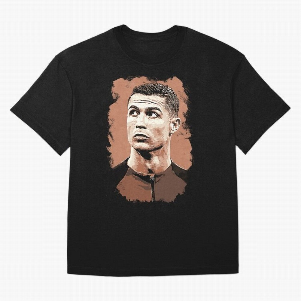 Cristiano Ronaldo Vexel Painting Oversized T-Shirt Show Support during FIFA World Cup 2026 USA Canada Mexico Spirit, Filled with Argentina, France and Brazil, CR7 and Messi, Soccer Culture, Superstar Moments, National Team Dreams and Competitive