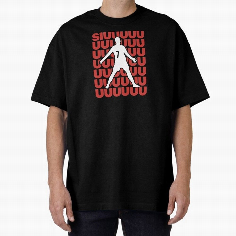 SIUUUUUU! Ronaldo Oversized T-Shirt Feel International Energy from Global Football Passion for FIFA World Cup 2026, Connected to CR7, Argentina, France and Brazil, Classic Soccer Heritage, Championship Pressure, Fan Loyalty and International Pride;