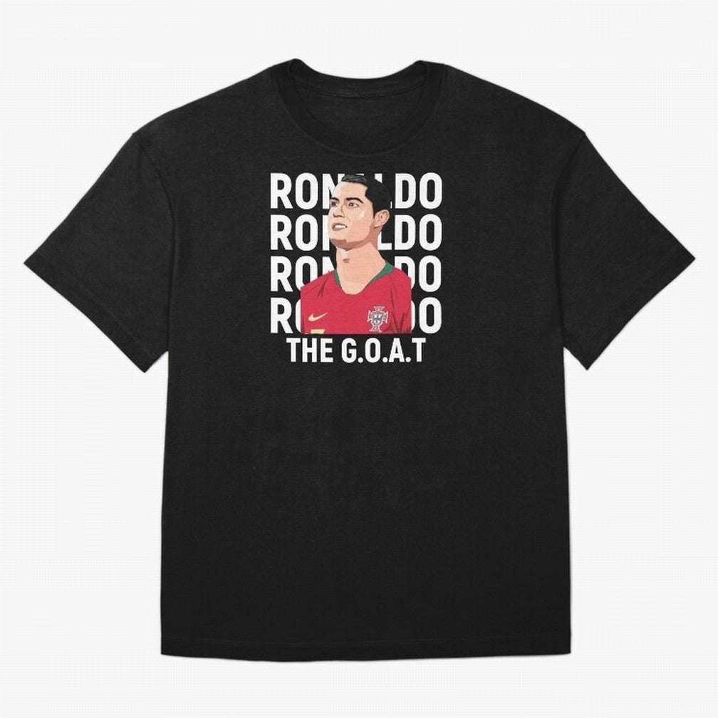 Ronaldo The Goat Oversized T-Shirt Turn Up for Global Football Passion for FIFA World Cup 2026 Group Stage, Made for Mbappe, Spain and Netherlands, Goal Celebration Energy, Supporter Heritage, Football Icons and Worldwide Tournament Joy; Great for