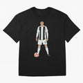 Ronaldo Stance Oversized T-Shirt Back Your Heroes with Global Football Passion for FIFA World Cup 2026 USA Canada Mexico, Driven by Mbappe, England, France and Netherlands, Football Festival Excitement, Trophy Ambitions, Country Rivalries and Star