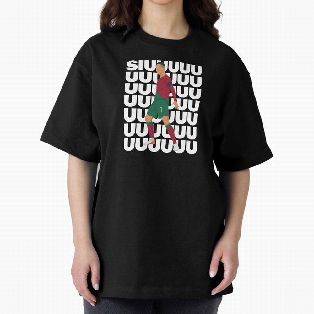 SIUUUUUU! Ronaldo Oversized T-Shirt Show Passion for the Stars of FIFA World Cup 2026 Group Stage for Fans of Messi and England, France and Netherlands, Bringing Goal Celebration Energy, Supporter Heritage, Football Icons and Worldwide Tournament