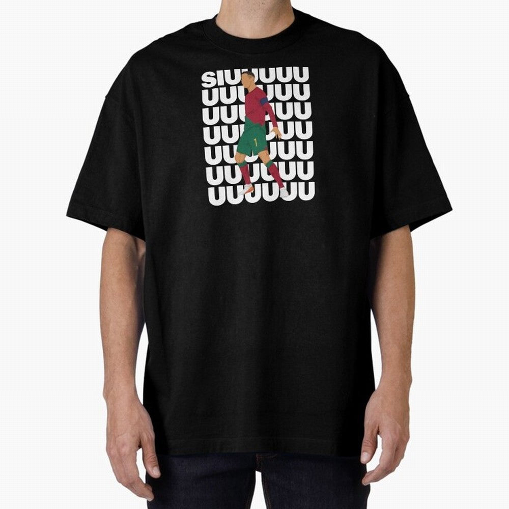 SIUUUUUU! Ronaldo Oversized T-Shirt Show Passion for the Stars of FIFA World Cup 2026 Group Stage for Fans of Messi and England, France and Netherlands, Bringing Goal Celebration Energy, Supporter Heritage, Football Icons and Worldwide Tournament