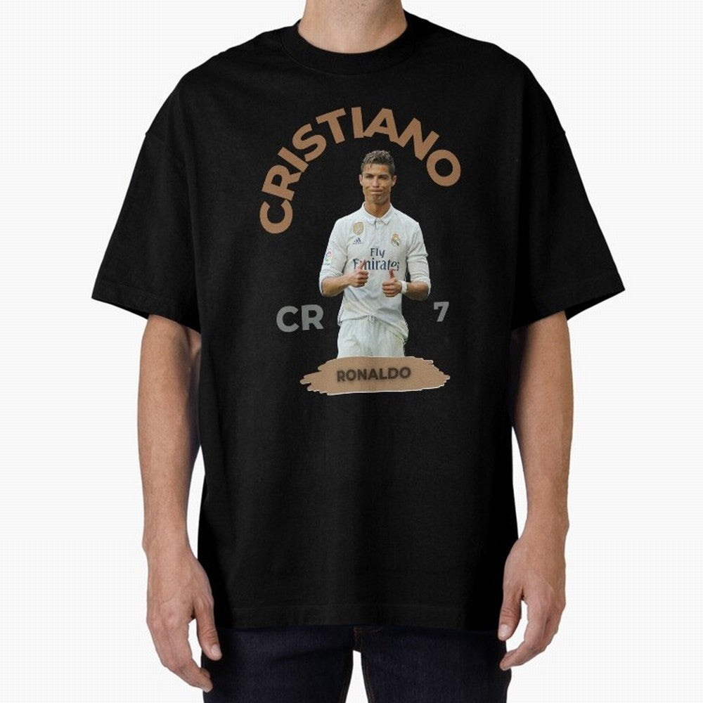 Essential Cristiano Ronaldo Siuuu Oversized T-Shirt Celebrate Soccer Greatness during FIFA World Cup 2026 for Fans of Haaland and Netherlands, Bringing Football Festival Excitement, Trophy Ambitions, Country Rivalries and Star Player Buzz; Great