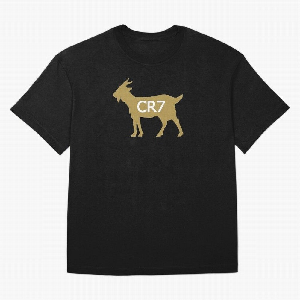 CR7 GOAT Gold B Oversized T-Shirt Create FIFA World Cup 2026 USA Canada Mexico Filled with CR7, Argentina, France and Brazil Energy, Vintage Soccer Flavor, Modern Football Stars, National Flags and Final Night Emotion; Great for Watch Parties,