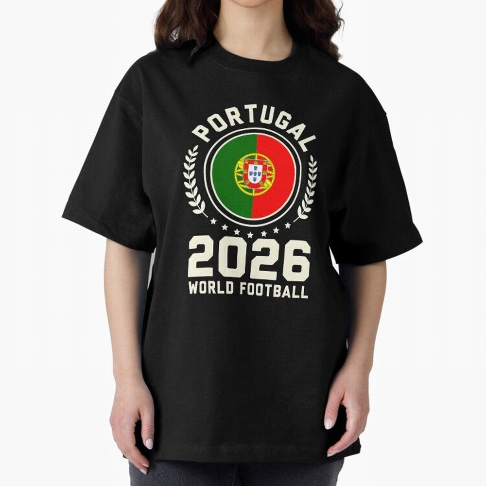 Portugal 2026 World Football Oversized T-Shirt Turn Football Passion into Global Football Passion for FIFA World Cup 2026 USA Canada Mexico, with Neymar, England and Germany, Tournament Hype, Historic Matchups, Family Viewing Parties and Global