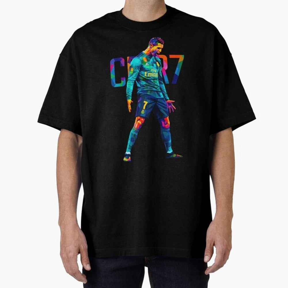 Ronaldo Cr7 Wpap Art Oversized T-Shirt Create the FIFA World Cup 2026 Journey through Mbappe and Neymar Highlights, Brazil Pride, Football History, Final Match Energy, Crowd Noise and Once in a Lifetime Moments; Built for Supporters Chasing Trophy