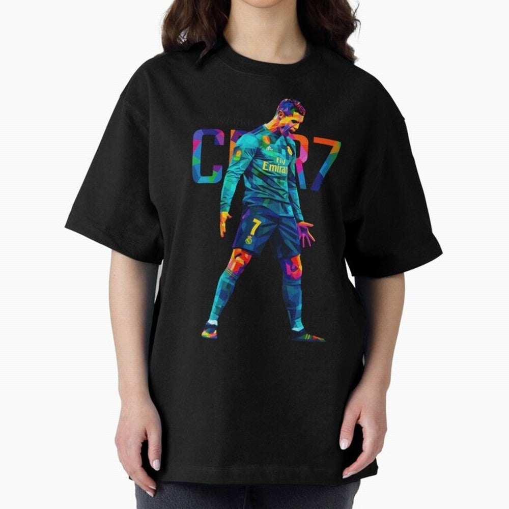 Ronaldo Cr7 Wpap Art Oversized T-Shirt Create the FIFA World Cup 2026 Journey through Mbappe and Neymar Highlights, Brazil Pride, Football History, Final Match Energy, Crowd Noise and Once in a Lifetime Moments; Built for Supporters Chasing Trophy