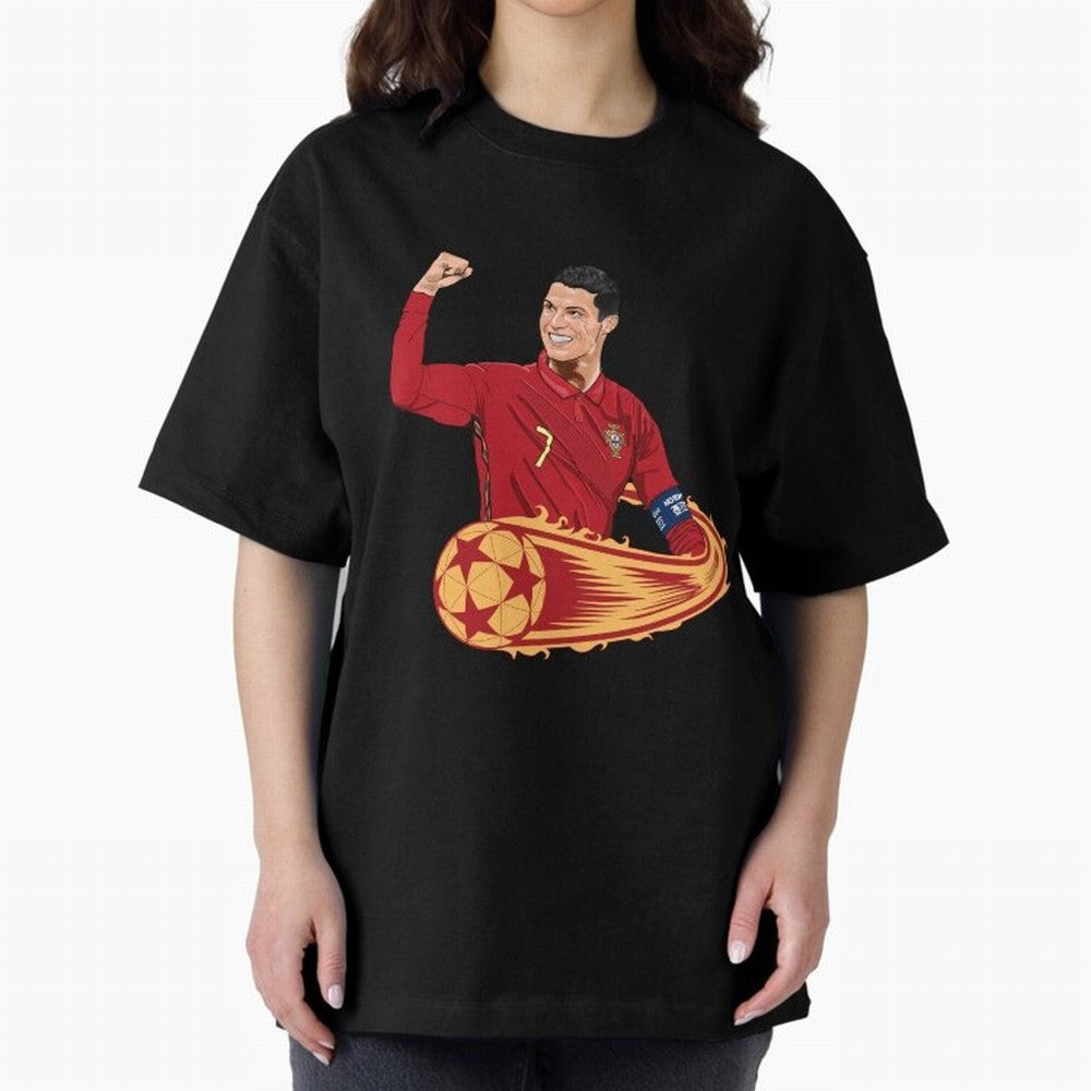 Cristiano Ronaldo drawing Oversized T-Shirt Carry the Colors and Pride of the FIFA World Cup 2026 USA Canada Mexico Journey through Messi, Neymar and Mbappe Highlights, Spain and Netherlands Pride, Football History, Final Match Energy, Crowd Noise
