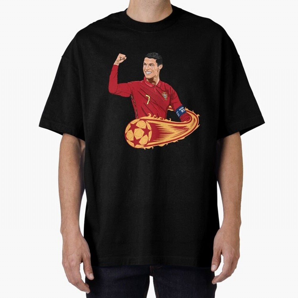 Cristiano Ronaldo drawing Oversized T-Shirt Carry the Colors and Pride of the FIFA World Cup 2026 USA Canada Mexico Journey through Messi, Neymar and Mbappe Highlights, Spain and Netherlands Pride, Football History, Final Match Energy, Crowd Noise