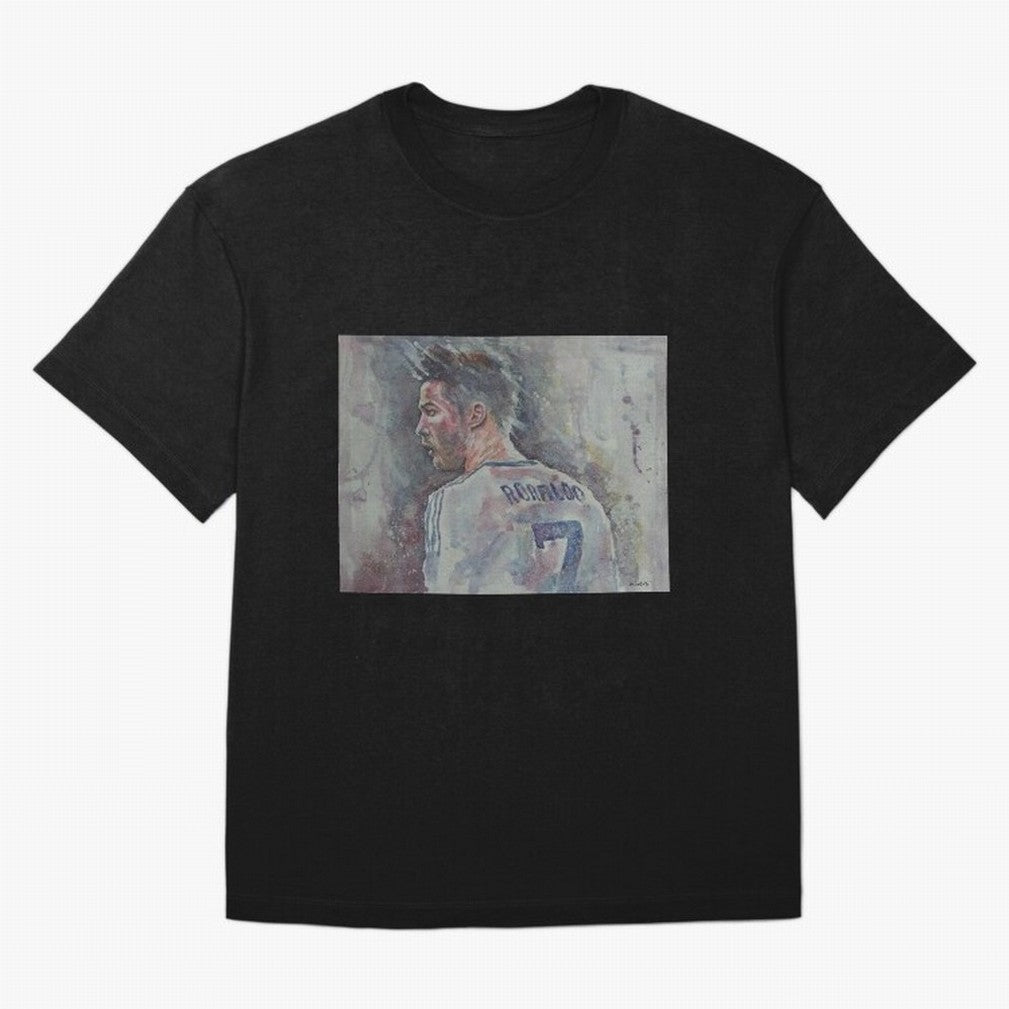 Cristiano Ronaldo - Portrait 1 Oversized T-Shirt Make Every Kick Count in FIFA World Cup 2026 for Fans of Haaland and Mbappe and Brazil, Bringing Champion Mindset, Group Stage Buzz, Knockout Tension and Passionate Fan Culture; Created for Match Day