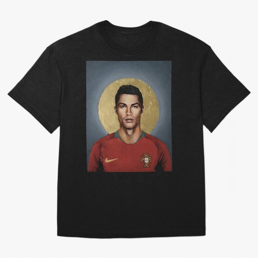 Cristiano Ronaldo CR7 Saint Portugal Football Legend Fan Art Oversized T-Shirt Feel the Heartbeat of Global Football Passion for FIFA World Cup 2026 Group Stage, Inspired by Messi, France and Portugal, Worldwide Fan Energy, Dramatic Goals, Stadium
