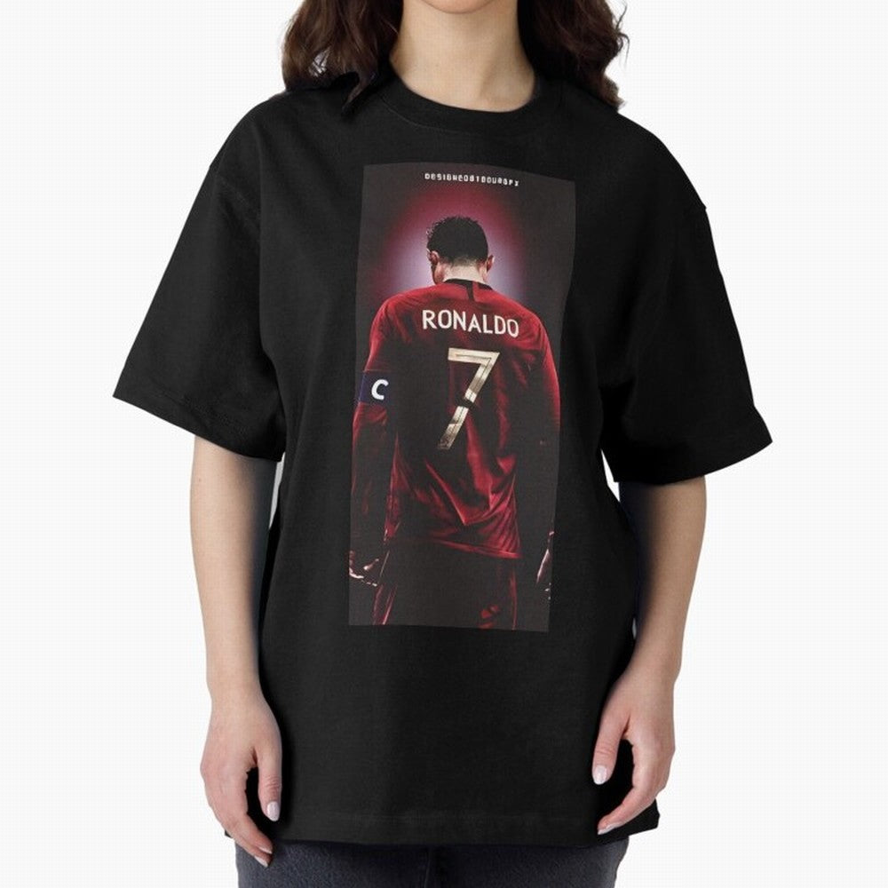 Cristiano Ronaldo Oversized T-Shirt Represent Football Lovers during the FIFA World Cup 2026 Group Stage Journey through CR7 Highlights, England Pride, Retro Football Energy, Iconic Rivalries, Trophy Chase Drama and Stadium Atmosphere; Great for