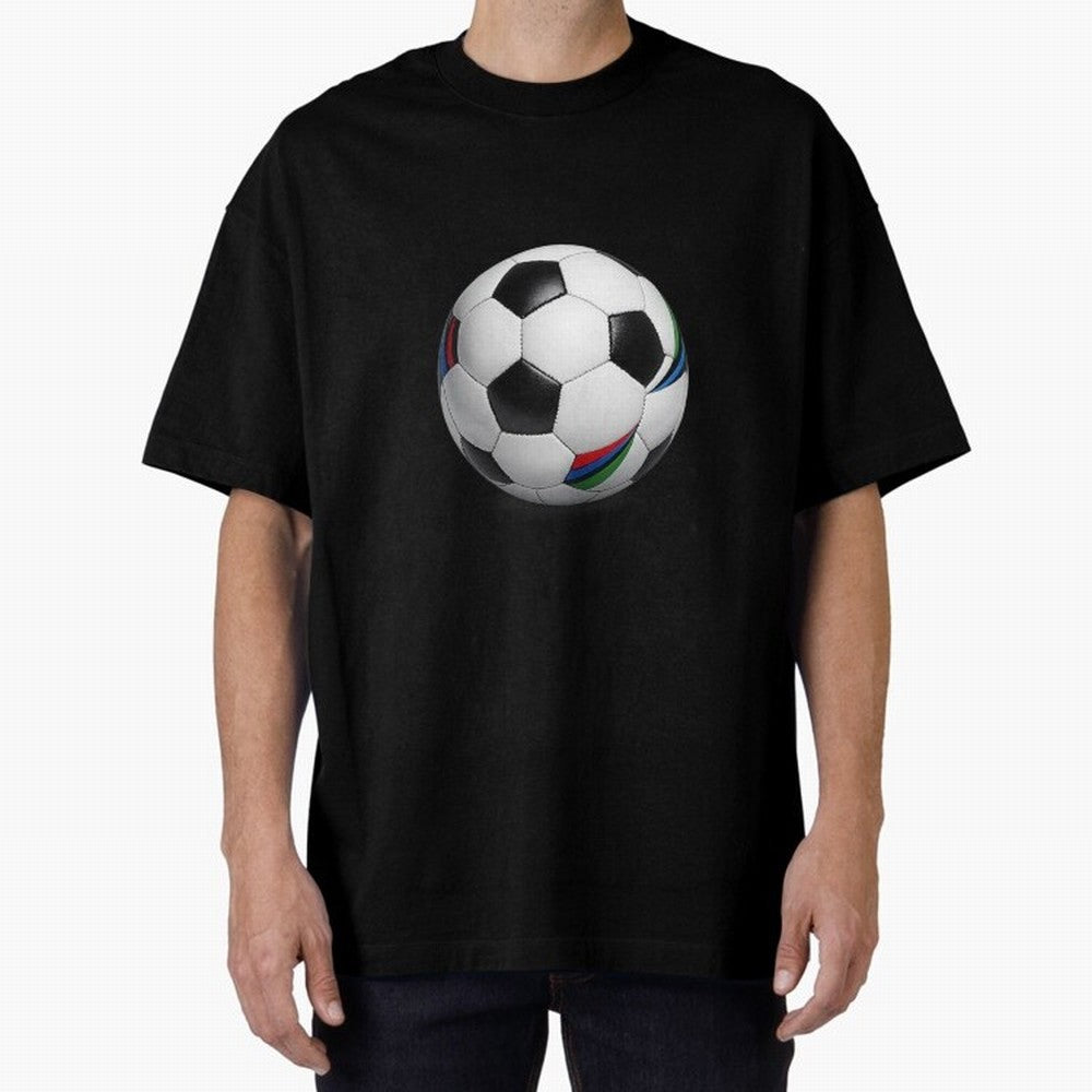 Kick Power Football Design | Classic Soccer Ball Sports Artwork Oversized T-Shirt Join FIFA World Cup 2026 Group Stage Highlighting Messi, Portugal, Spain and Germany Energy, Fan Favorite Moments, National Team Passion, Big Match Drama and Soccer