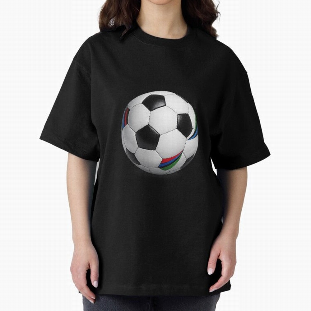 Kick Power Football Design | Classic Soccer Ball Sports Artwork Oversized T-Shirt Join FIFA World Cup 2026 Group Stage Highlighting Messi, Portugal, Spain and Germany Energy, Fan Favorite Moments, National Team Passion, Big Match Drama and Soccer
