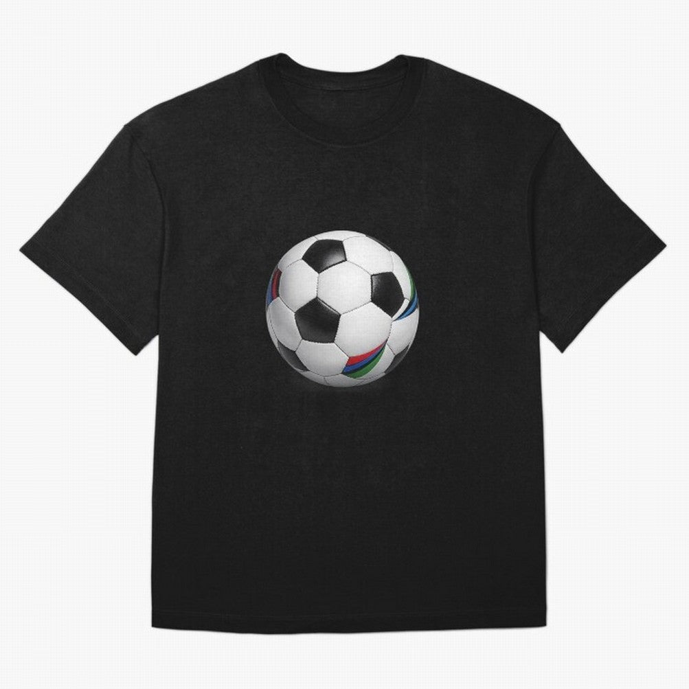 Kick Power Football Design | Classic Soccer Ball Sports Artwork Oversized T-Shirt Join FIFA World Cup 2026 Group Stage Highlighting Messi, Portugal, Spain and Germany Energy, Fan Favorite Moments, National Team Passion, Big Match Drama and Soccer