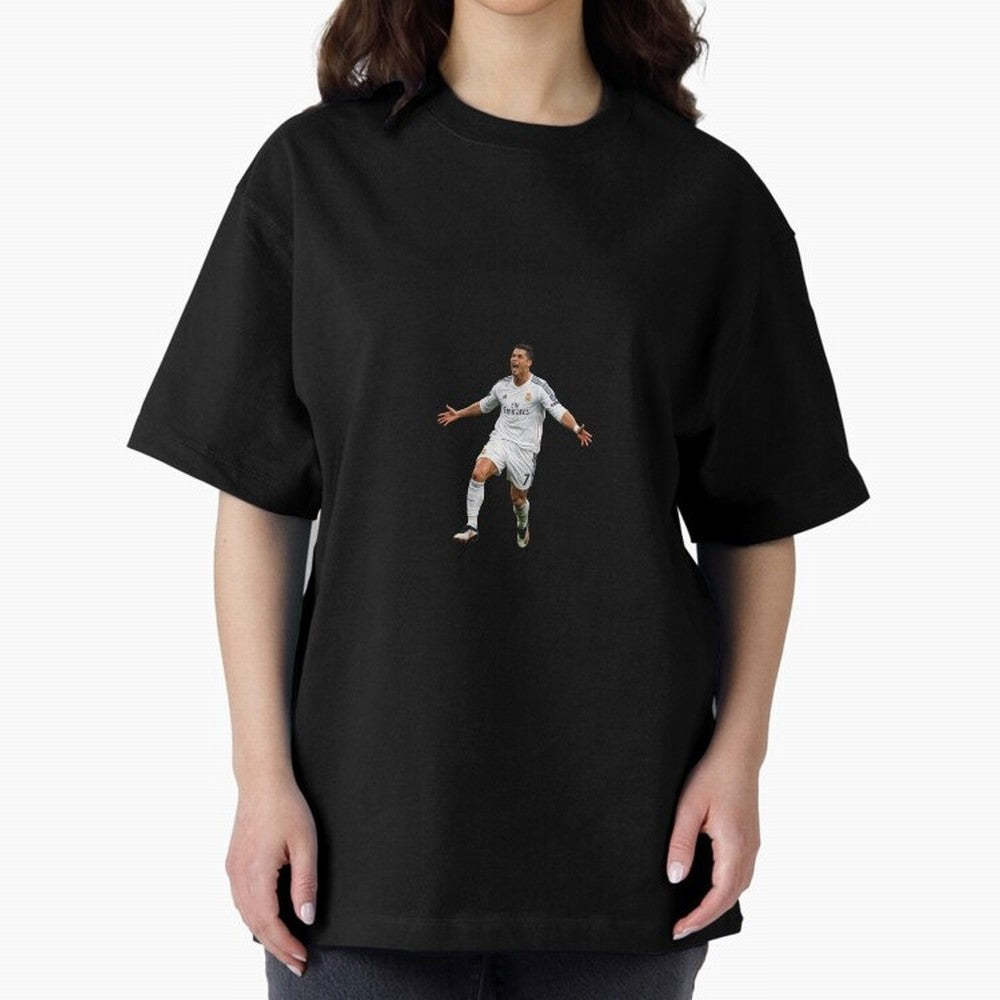 Ronaldo real madrid Oversized T-Shirt Celebrate Unforgettable Nights in Match Day Hype around FIFA World Cup 2026 Group Stage, Neymar, Haaland and Cristiano Ronaldo, Brazil, Portugal and Argentina, Championship Spirit, Famous Goals, Roaring Crowds