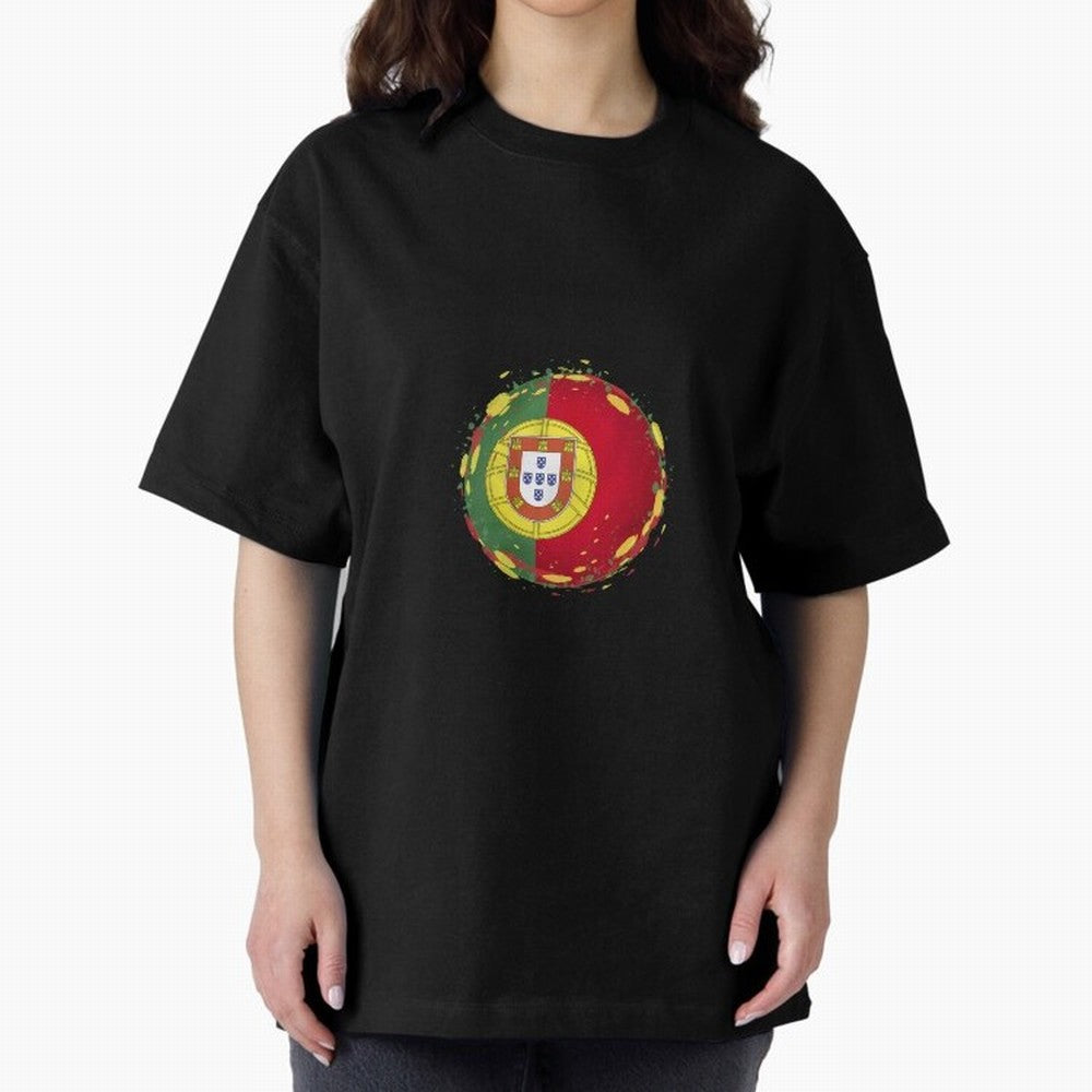 Portugal Oversized T-Shirt Turn Up for the FIFA World Cup 2026 Group Stage Journey through CR7 and Messi Highlights, England and Germany Pride, Goal Celebration Energy, Supporter Heritage, Football Icons and Worldwide Tournament Joy; Great for