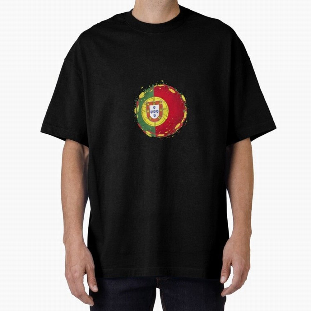Portugal Oversized T-Shirt Turn Up for the FIFA World Cup 2026 Group Stage Journey through CR7 and Messi Highlights, England and Germany Pride, Goal Celebration Energy, Supporter Heritage, Football Icons and Worldwide Tournament Joy; Great for