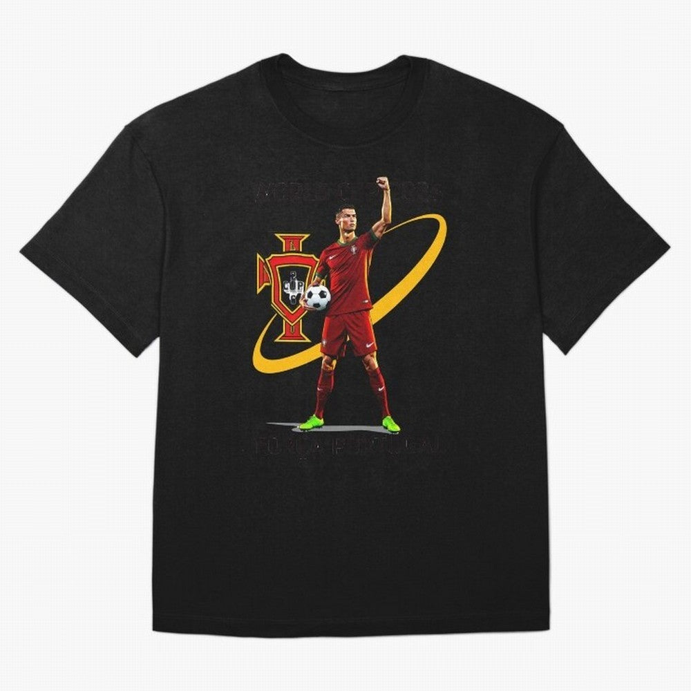 FIFA World Cup 2026 - Portugal Fan Oversized T-Shirt Represent Fans Who Live for Match Day Hype around FIFA World Cup 2026 Group Stage, Messi, Neymar and Mbappe, England, Football Festival Excitement, Trophy Ambitions, Country Rivalries and Star