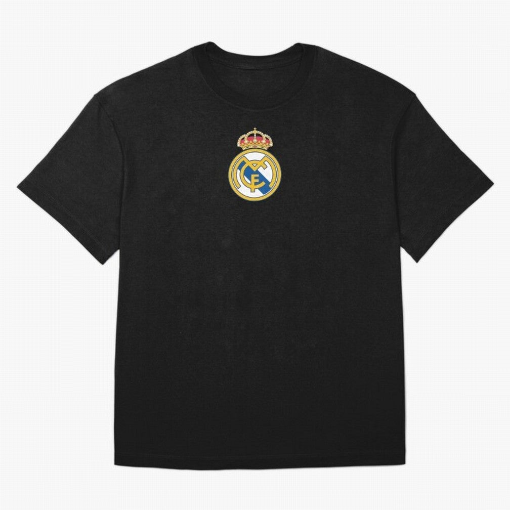 RE-AL-MAD-RID- Logo FC Merchandise Oversized T-Shirt Celebrate Fan Culture around Global Football Passion for FIFA World Cup 2026 USA Canada Mexico, Filled with Mbappe, Argentina and Brazil, Fan Favorite Moments, National Team Passion, Big Match