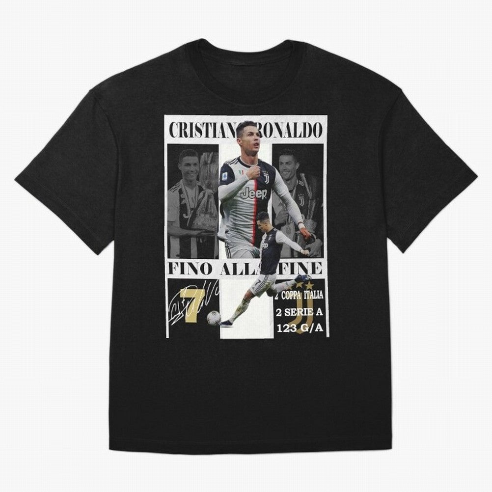 Cristiano Ronaldo Juventus Poster - Iconic CR7 Turin Fan Art Print Oversized T-Shirt Unlock FIFA World Cup 2026 with Messi, CR7 and Mbappe, Netherlands Energy, Championship Spirit, Famous Goals, Roaring Crowds and International Football Unity;