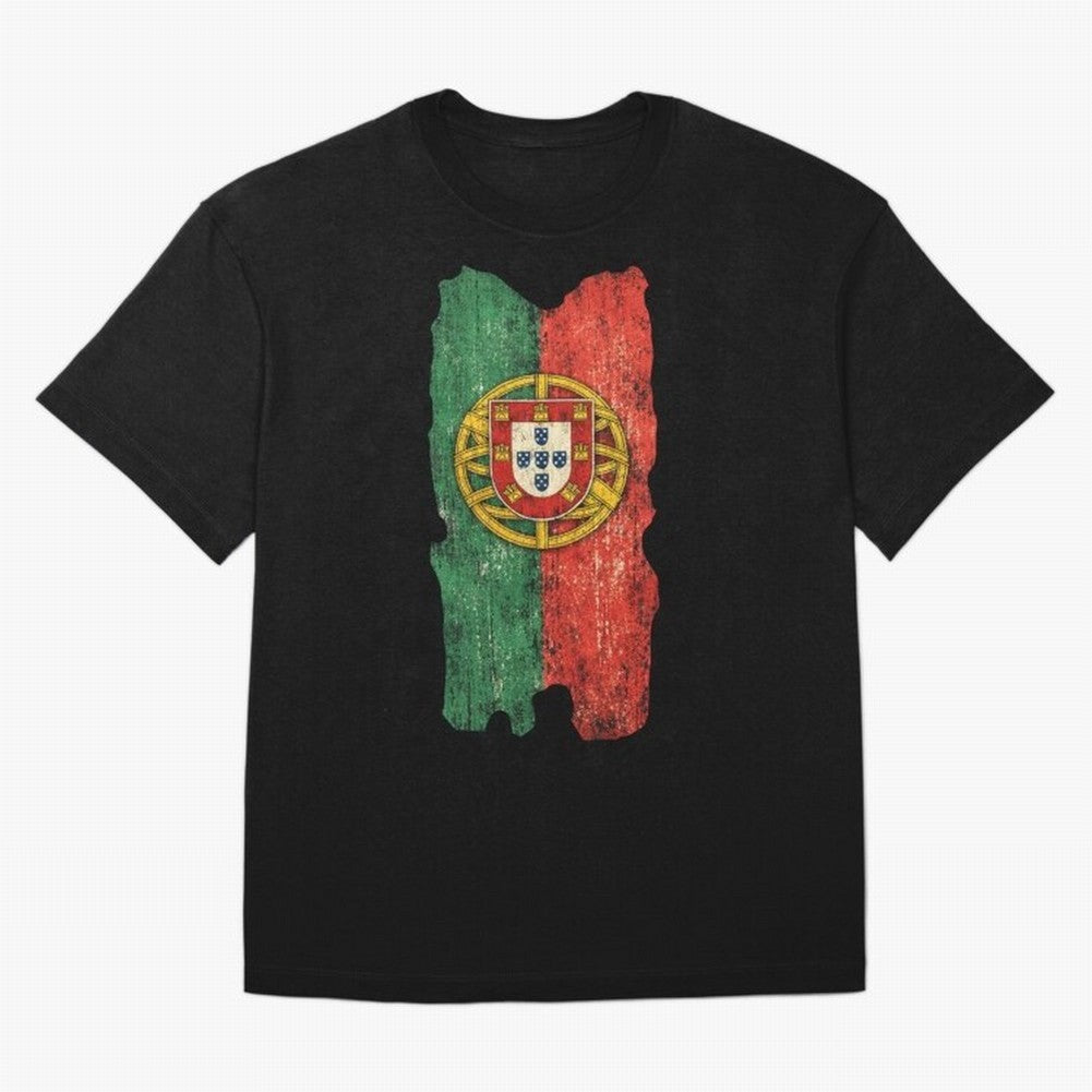 Vintage Portugal Flag Soccer Fan Design Oversized T-Shirt Celebrate the Magic of FIFA World Cup 2026 Spirit, Built around Portugal, Spain and Germany, Haaland, Football History, Final Match Energy, Crowd Noise and Once in a Lifetime Moments; Made