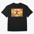 Soccer Player in Mid-Air Celebration Legend CR7 Oversized T-Shirt Carry Global Football Passion for FIFA World Cup 2026 Group Stage, Centered on Haaland, England, France and Netherlands, Vintage Soccer Flavor, Modern Football Stars, National Flags