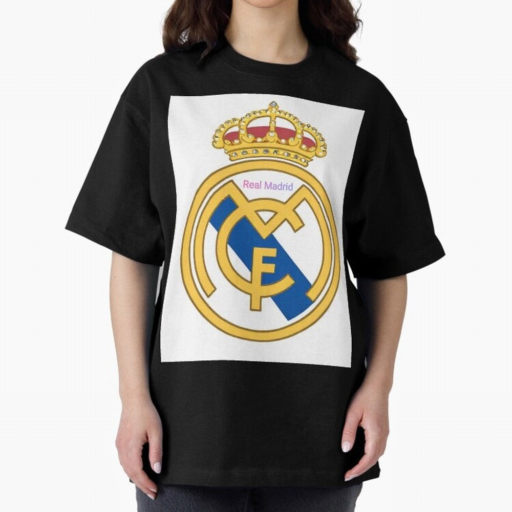 Real Madrid Gold Oversized T-Shirt Capture Stadium Memories from FIFA World Cup 2026 Group Stage for Fans of Messi and Netherlands, Bringing Championship Spirit, Famous Goals, Roaring Crowds and International Football Unity; Made for Collectors Who
