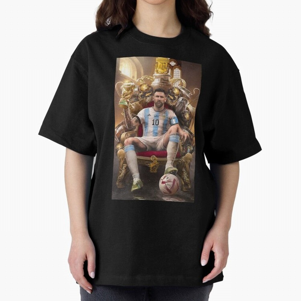 Lionel Messi Oversized T-Shirt Stand Proud for FIFA World Cup 2026 Group Stage Spirit, Built around Germany, CR7, Supporter Pride, Iconic Celebrations, Legendary Names and Global Match Day Energy; Perfect for Fans, Collectors, Family Gatherings,