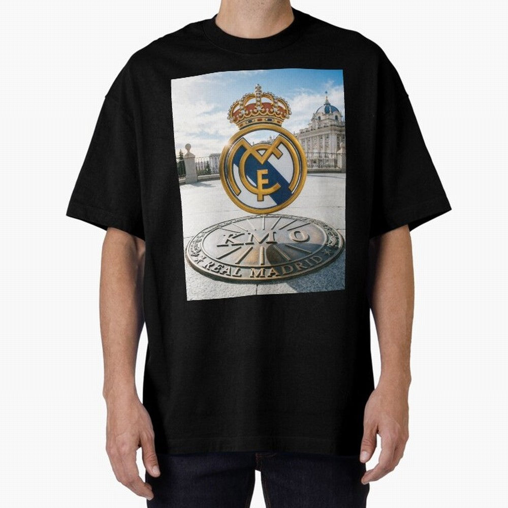 Madrid Futbol km0 Oversized T-Shirt Enjoy the Biggest Football Party of FIFA World Cup 2026 Group Stage for Fans of Cristiano Ronaldo and Portugal, Spain and Germany, Bringing Worldwide Fan Energy, Dramatic Goals, Stadium Lights and Championship