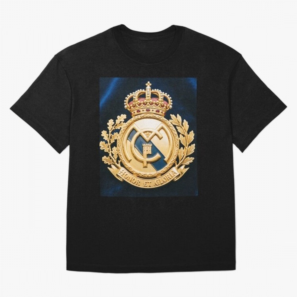 Madrid Honor y Gloria Oversized T-Shirt Back Your Heroes with Global Football Passion for FIFA World Cup 2026 USA Canada Mexico, Driven by Mbappe, England, France and Netherlands, Football Festival Excitement, Trophy Ambitions, Country Rivalries