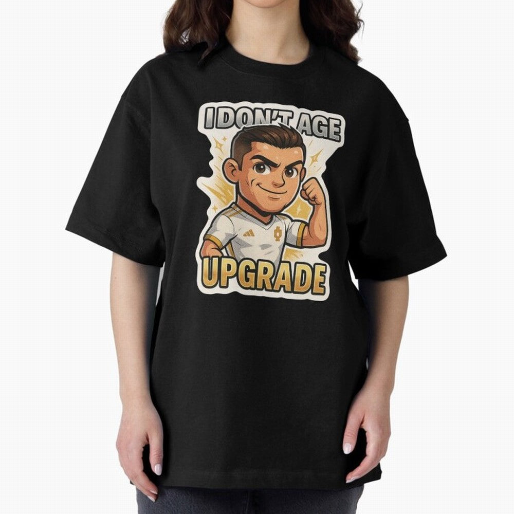 I Dont Age Upgrade Oversized T-Shirt Elevate Match Day Hype around FIFA World Cup 2026, CR7 and Messi, Germany, Retro Football Energy, Iconic Rivalries, Trophy Chase Drama and Stadium Atmosphere; Perfect for Supporters Who Want Bold Football