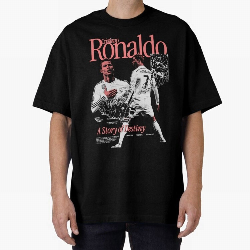 CR7 Cristiano Oversized T-Shirt Live for the Drama of Global Football Passion for FIFA World Cup 2026 USA Canada Mexico, Inspired by Haaland and Mbappe, Spain, Football Passion, Legendary Performances, Festival Vibes and Supporter Community; Great