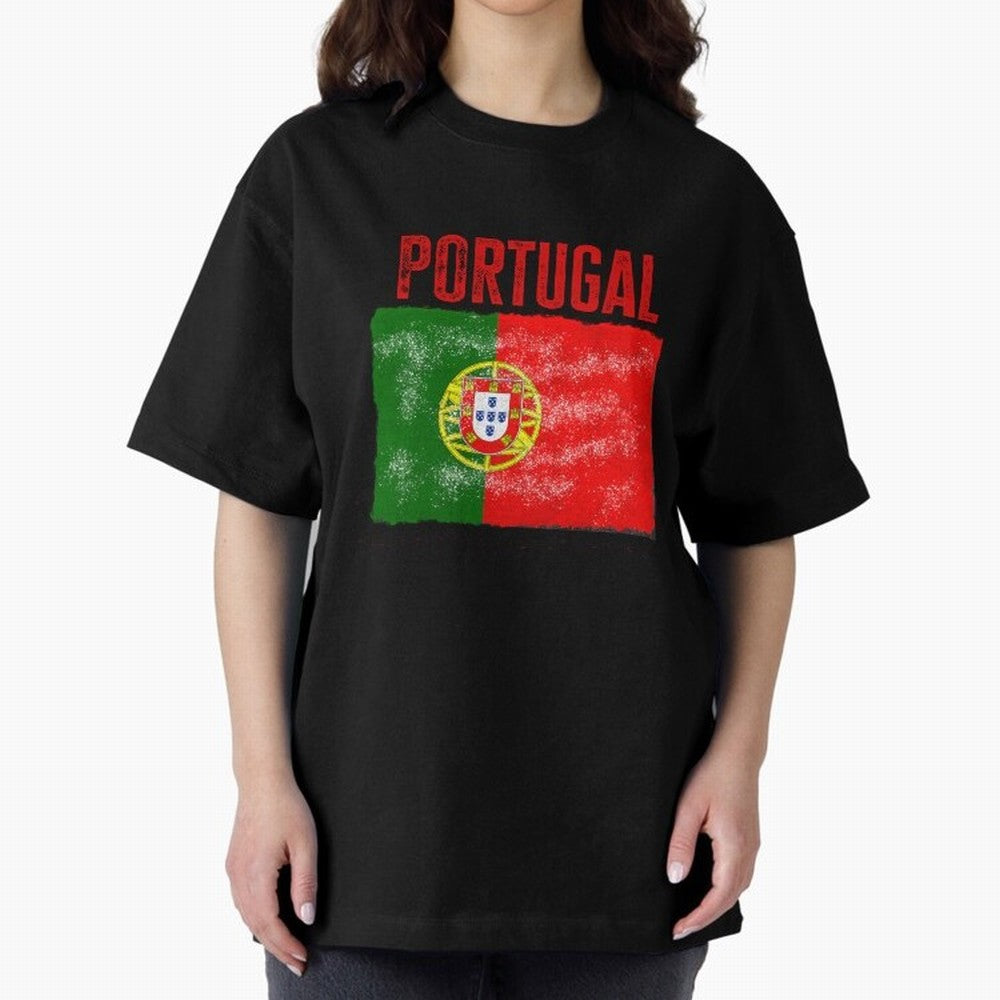 Portugal Oversized T-Shirt Feel the Heartbeat of Match Day Hype around FIFA World Cup 2026, Haaland, Netherlands, Football History, Final Match Energy, Crowd Noise and Once in a Lifetime Moments; Created for Match Day Parties, Soccer Gifts, Fan